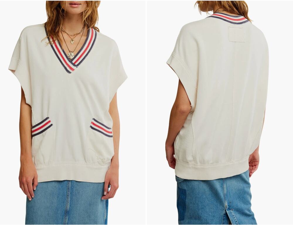 NUULY Free People We The Free Ivy Pullover Vest | Size M